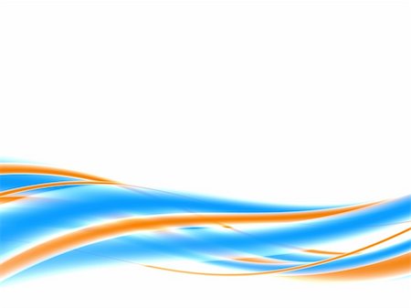 simsearch:400-03961963,k - 3d rendered illustration of an abstract blue and orange wave Stock Photo - Budget Royalty-Free & Subscription, Code: 400-03961733