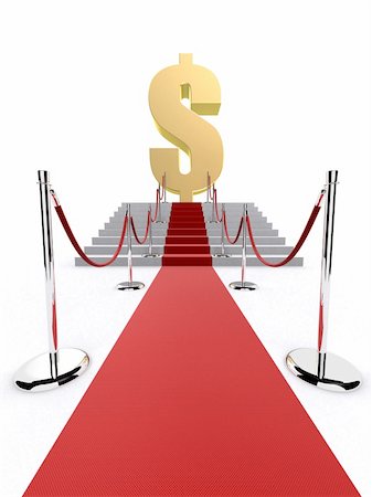 simsearch:400-08035191,k - 3d rendered illustration of a red carpet with a dollar sign Foto de stock - Super Valor sin royalties y Suscripción, Código: 400-03961826