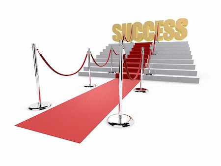 simsearch:400-08035191,k - 3d rendered illustration of a stair with a red carpet and the golden letters success Photographie de stock - Aubaine LD & Abonnement, Code: 400-03961850