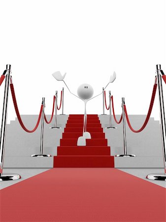 simsearch:632-08331586,k - 3d rendered illustration of a little character on a red carpet Foto de stock - Royalty-Free Super Valor e Assinatura, Número: 400-03961870
