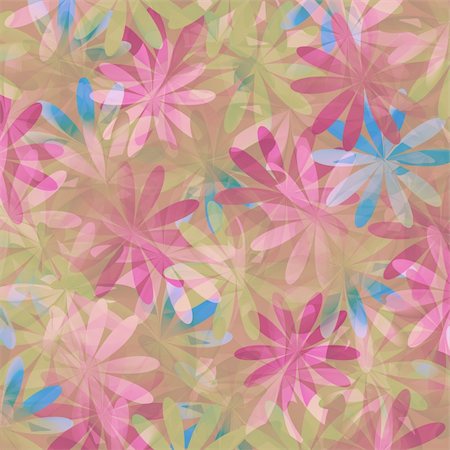 drawings of spring season - Seamless floral pattern in vibrant colors Stock Photo - Budget Royalty-Free & Subscription, Code: 400-03962060