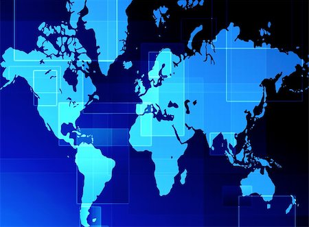 Computer designed abstract world map background Stock Photo - Budget Royalty-Free & Subscription, Code: 400-03962634