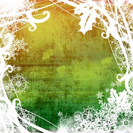 painted happy flowers - Christmas abstract Background frame Stock Photo - Budget Royalty-Free & Subscription, Code: 400-03962931