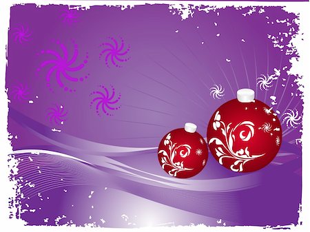 simsearch:400-03944381,k - Christmas bulbs with snowflakes on blue background, abstract vector illustration Photographie de stock - Aubaine LD & Abonnement, Code: 400-03963140