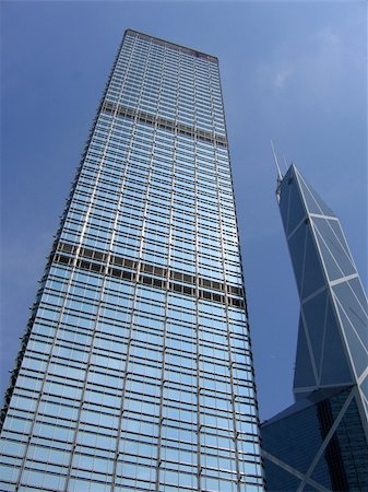 simsearch:400-05019793,k - Cheung Kong Centre & Bank of China Tower in Hong Kong Stockbilder - Microstock & Abonnement, Bildnummer: 400-03963473