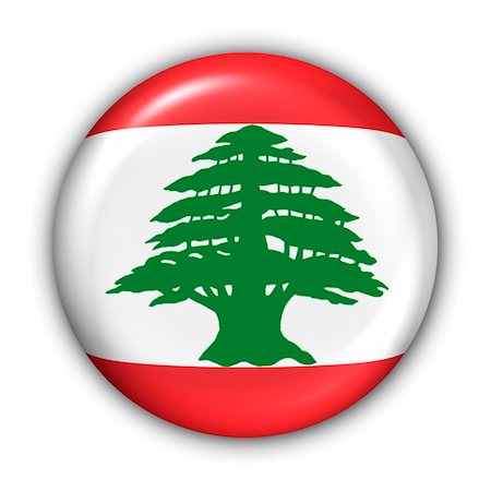 World Flag Button Series - Asia/Middle East - Lebanon (With Clipping Path) Stock Photo - Budget Royalty-Free & Subscription, Code: 400-03963753