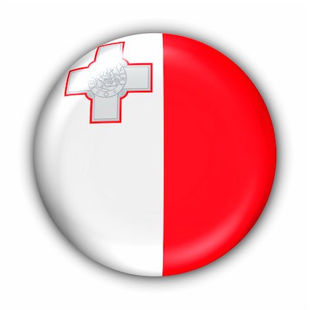 simsearch:400-03963768,k - World Flag Button Series - Mediterranean - Malta (With Clipping Path) Stock Photo - Budget Royalty-Free & Subscription, Code: 400-03963765