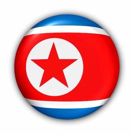 simsearch:400-03963768,k - World Flag Button Series - Asia - North Korea (With Clipping Path) Stock Photo - Budget Royalty-Free & Subscription, Code: 400-03963776