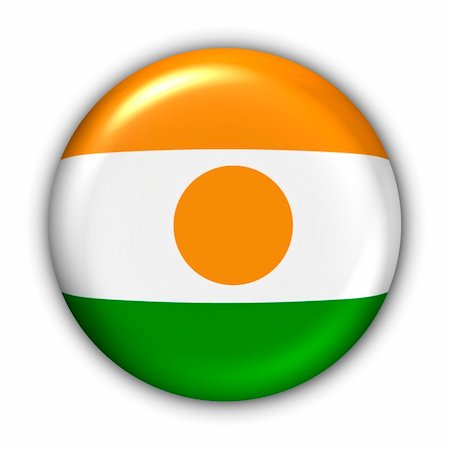 World Flag Button Series - Africa - Niger (With Clipping Path) Foto de stock - Super Valor sin royalties y Suscripción, Código: 400-03963783