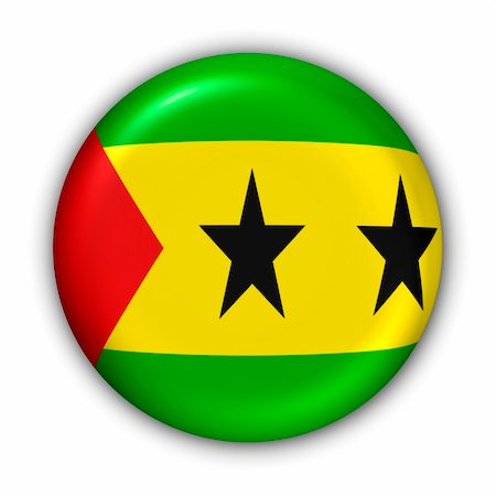santomean - World Flag Button Series - Africa - Sao Tome (With Clipping Path) Stock Photo - Budget Royalty-Free & Subscription, Code: 400-03963804