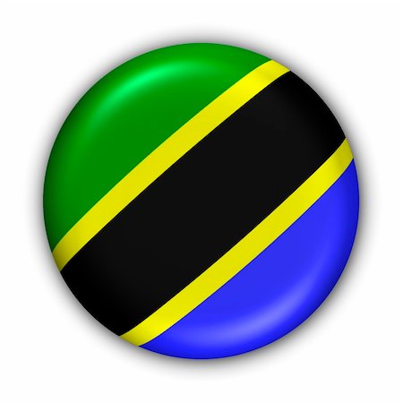 simsearch:400-03963768,k - World Flag Button Series - Africa - Tanzania (With Clipping Path) Stock Photo - Budget Royalty-Free & Subscription, Code: 400-03963825