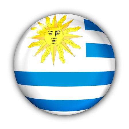 simsearch:400-03963768,k - World Flag Button Series - South America - Uruguay (With Clipping Path) Stock Photo - Budget Royalty-Free & Subscription, Code: 400-03963839