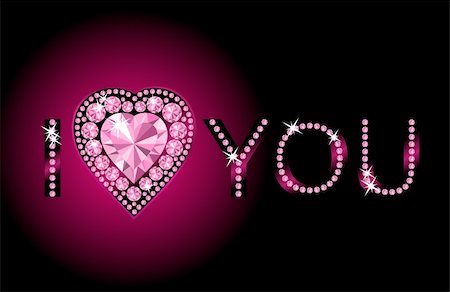 simsearch:632-02345034,k - I LOVE YOU / Diamond heart / vector background  with space for your text Foto de stock - Super Valor sin royalties y Suscripción, Código: 400-03963896