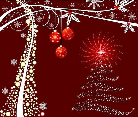 simsearch:400-06423062,k - Christmas abstract Background - vector Photographie de stock - Aubaine LD & Abonnement, Code: 400-03963976