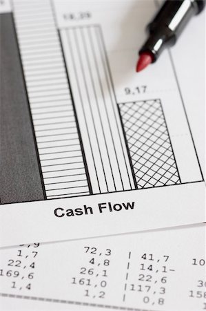 simsearch:400-04557243,k - Business papers and red pencil. Focus on the words cash flow Stockbilder - Microstock & Abonnement, Bildnummer: 400-03963990