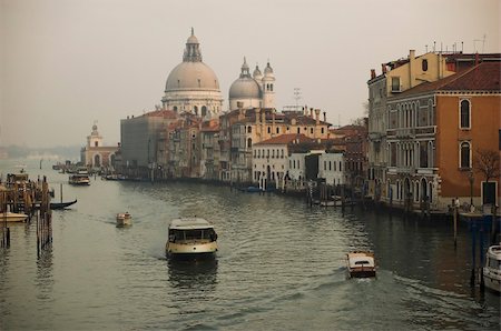 View from Accademia Bridge in Venice on a sunny winter day Stock Photo - Budget Royalty-Free & Subscription, Code: 400-03974100