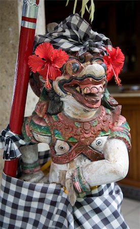 simsearch:400-04487864,k - Balinese statue guarding an entrance Stockbilder - Microstock & Abonnement, Bildnummer: 400-03975087