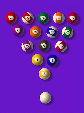 simsearch:400-04478467,k - set of pool balls against a blue background Stock Photo - Budget Royalty-Free & Subscription, Code: 400-03975406
