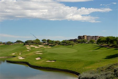 Lakeside golf hole, Scottsdale, Arizona Stock Photo - Budget Royalty-Free & Subscription, Code: 400-03975625