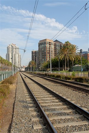 Trolley tracks, San Diego, California Photographie de stock - Aubaine LD & Abonnement, Code: 400-03975745