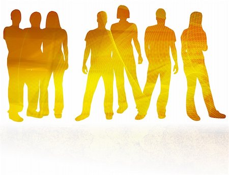 simsearch:400-05034662,k - textures style of people silhouettes Stock Photo - Budget Royalty-Free & Subscription, Code: 400-03975862