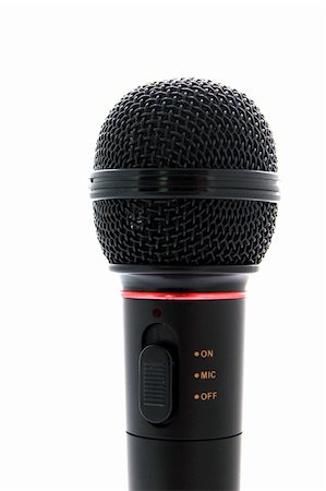 Microphone on a white background Stock Photo - Budget Royalty-Free & Subscription, Code: 400-03975931