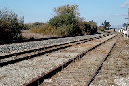 simsearch:400-03977018,k - Railroad tracks near San Juan Bautista, California Stock Photo - Budget Royalty-Free & Subscription, Code: 400-03977018