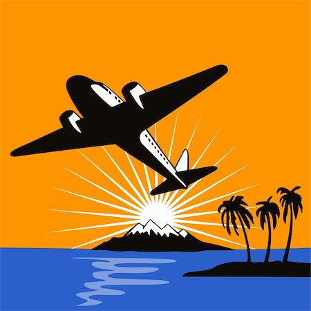 Vector art of an airplane Stock Photo - Budget Royalty-Free & Subscription, Code: 400-03977088