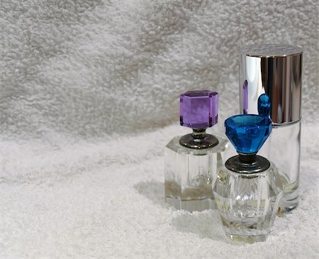 Perfume bottles - image ideal for perfume, make-up or cosmetic concepts Stock Photo - Budget Royalty-Free & Subscription, Code: 400-03977504