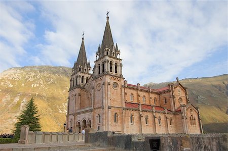 Given the cathedral Covadonga in Asturias, Spain Stock Photo - Budget Royalty-Free & Subscription, Code: 400-03977523