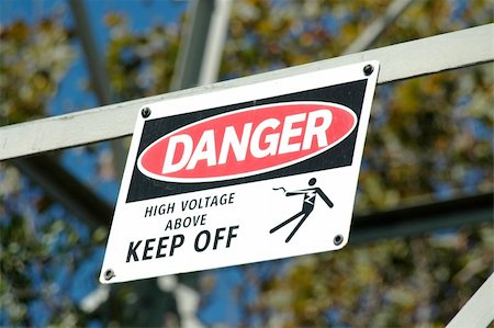 pic of electric shocked - Danger - High Voltage sign Stock Photo - Budget Royalty-Free & Subscription, Code: 400-03977558