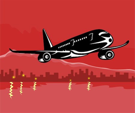 Vector art of an airplane Stock Photo - Budget Royalty-Free & Subscription, Code: 400-03977575