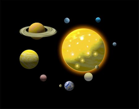 Vector art of the Solar system Stock Photo - Budget Royalty-Free & Subscription, Code: 400-03977691