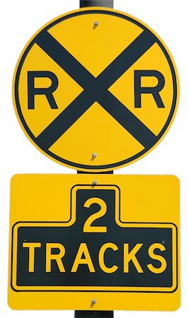 Railroad Crossing sign Photographie de stock - Aubaine LD & Abonnement, Code: 400-03977934