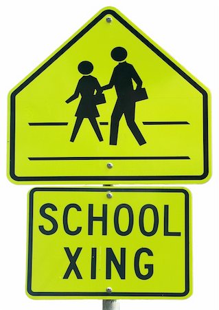 School Crossing sign Stock Photo - Budget Royalty-Free & Subscription, Code: 400-03977956