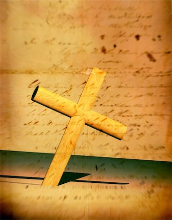 simsearch:400-06087640,k - Holy cross with old yellow paper 2D computer art Stock Photo - Budget Royalty-Free & Subscription, Code: 400-03978145