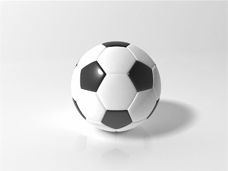 3d scene of the soccer ball, on white background Stock Photo - Budget Royalty-Free & Subscription, Code: 400-03978635