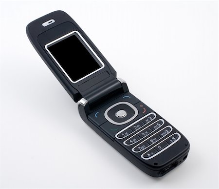 Cool mobile flip phone on a white background with embedded clipping path Stock Photo - Budget Royalty-Free & Subscription, Code: 400-03978961