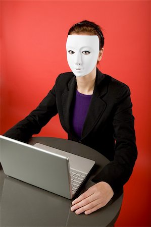 A female surfing the web anonymously Stock Photo - Budget Royalty-Free & Subscription, Code: 400-03979091