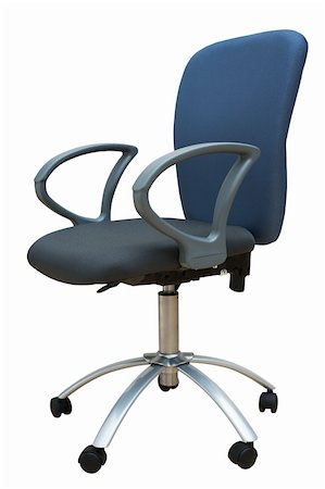 simsearch:400-05339355,k - Blue chair for office on a white background Fotografie stock - Microstock e Abbonamento, Codice: 400-03979470