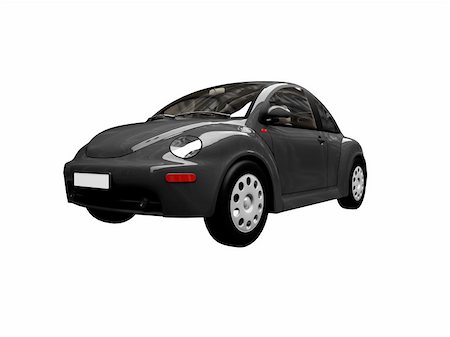isolated black bug car on a white background Stock Photo - Budget Royalty-Free & Subscription, Code: 400-03979649