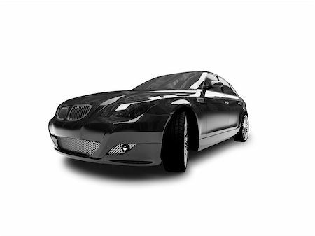 simsearch:400-03983309,k - black car on a white background Photographie de stock - Aubaine LD & Abonnement, Code: 400-03979670