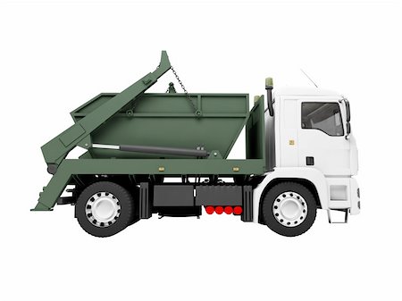 simsearch:400-04779873,k - isolated trash dump car on white background Foto de stock - Super Valor sin royalties y Suscripción, Código: 400-03979706