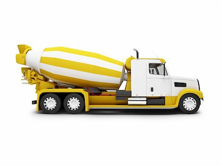 simsearch:400-05333490,k - isolated concrete mixer with clipping path Photographie de stock - Aubaine LD & Abonnement, Code: 400-03979701