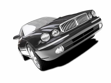 simsearch:400-03983309,k - black car on a white background Photographie de stock - Aubaine LD & Abonnement, Code: 400-03979800