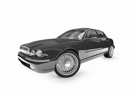 simsearch:400-03983309,k - black car on a white background Photographie de stock - Aubaine LD & Abonnement, Code: 400-03979801