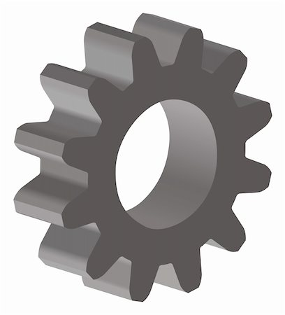 rouage - illustration of an gear; 3D view Photographie de stock - Aubaine LD & Abonnement, Code: 400-03970005