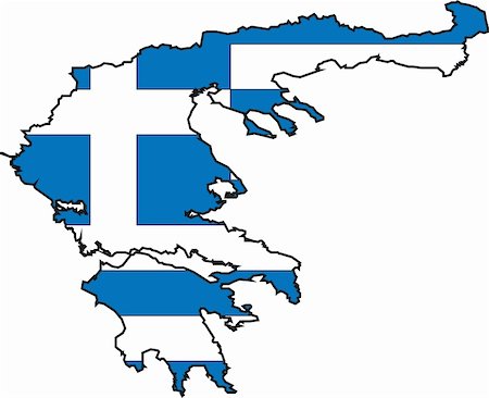 simsearch:400-03969085,k - Illustration Vector of a Map and Flag from Greece Photographie de stock - Aubaine LD & Abonnement, Code: 400-03970603