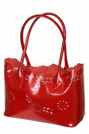 patent - Red bag with long handles on a white background Stock Photo - Budget Royalty-Free & Subscription, Code: 400-03971624