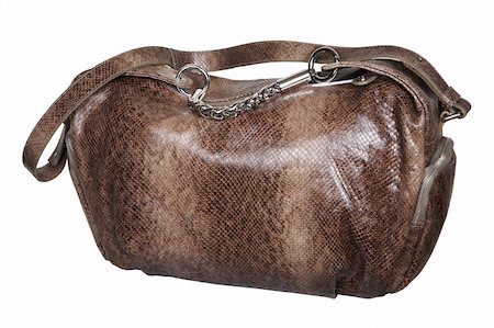 simsearch:400-07921170,k - Fashionable brown bag on a white background Foto de stock - Royalty-Free Super Valor e Assinatura, Número: 400-03971673